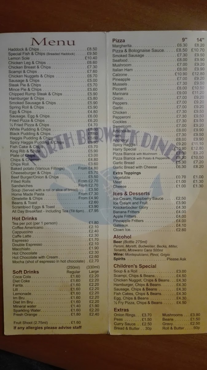 North Berwick Fry Menu - Image 5